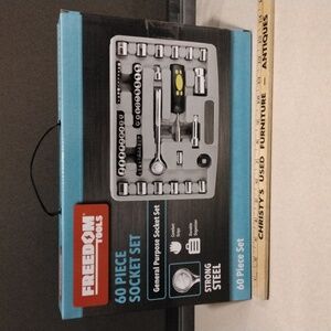 60 Piece Socket Set - Black and Silver